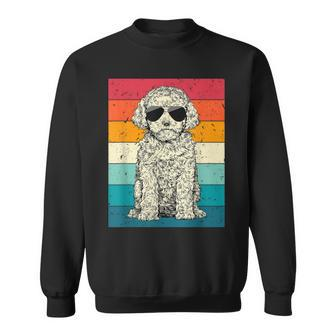Retro Vintage Cavapoo With Sunglasses Doodle Dog Lovers Sweatshirt - Seseable