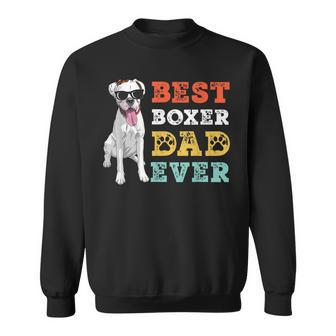 Retro Vintage Dog Best Boxer Dad Ever Sweatshirt - Seseable