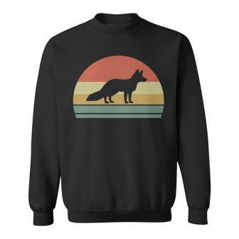 Retro Vintage Fox Gift For Family Love Animals Sweatshirt - Seseable