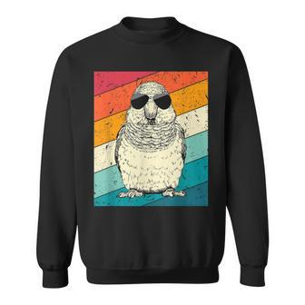 Retro Vintage Quaker Parrot With Sunglasses Bird Lovers Sweatshirt | Mazezy