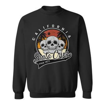 Retro Vintage Santa Cruz California Skull Street Wear Sweatshirt - Seseable