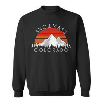 Retro Vintage Snowmass Colorado Distressed Sweatshirt - Seseable