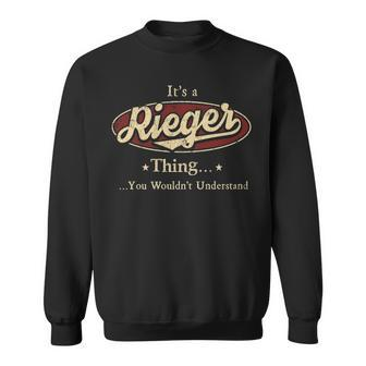 Rieger Personalized Name Gifts Name Print S With Name Rieger Sweatshirt - Seseable