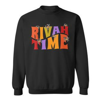 Rivah Time Retro Hippie Style With Blue Crab Sweatshirt | Mazezy