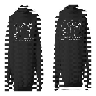 Rock Paper Scissors Funny Cat Paws Sweatshirt | Mazezy