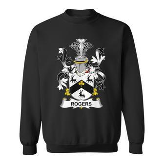 Rogers Coat Of Arms - Family Crest Men Women Sweatshirt Graphic Print Unisex - Thegiftio UK
