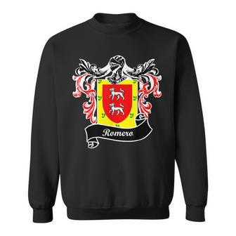 Romero Coat Of Arms Surname Last Name Family Crest Men Women Sweatshirt Graphic Print Unisex - Thegiftio UK