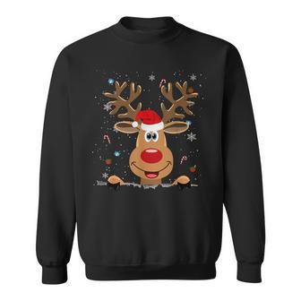 Rudolph Red Nose Reindeer | Santa Christmas Men Women Sweatshirt Graphic Print Unisex - Thegiftio UK