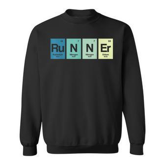 Runner Periodic Table Funy Marathon Runners Science Gift Men Women Sweatshirt Graphic Print Unisex - Seseable