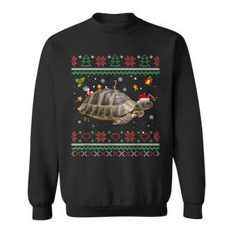 Russische Schildkröte Weihnachts-Sweatshirt, Hässliches Rentier-Motiv - Seseable