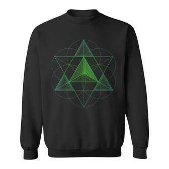 Sacred Geometry Star Tetrahedron Merkaba Sweatshirt | Mazezy