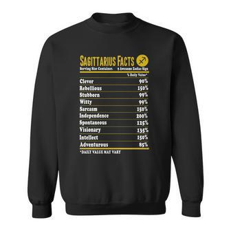 Sagittarius Facts Servings Per Container Zodiac T-Shirt Men Women Sweatshirt Graphic Print Unisex - Thegiftio UK