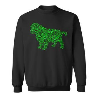 Saint Bernard Dog Shamrock Leaf St Patrick Day Sweatshirt - Seseable