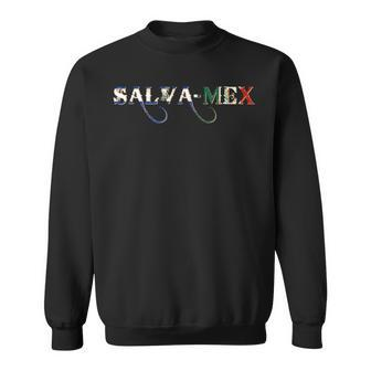Salva Mex El Salvador Mexico Hybrid Flag Sweatshirt - Seseable