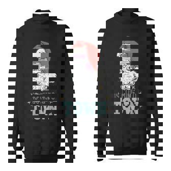 Sani-Cloth Santa Hat Xmas Nurse Christmas Rn Cna Nursing Men Women Sweatshirt Graphic Print Unisex - Seseable