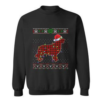 Santa Buffalo Plaid Golden Retriever Ugly Christmas Sweater Cute Gift Sweatshirt - Monsterry UK