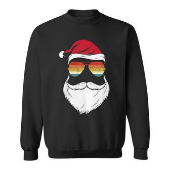 Santa Claus Face With Sunglasses Funny Santa Christmas 2022 Men Women Sweatshirt Graphic Print Unisex - Thegiftio UK