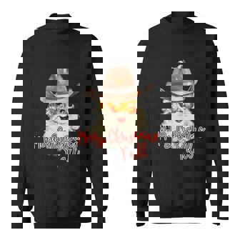 Santa Claus Merry Christmas Yall Western Country Cowboy Sweatshirt - Monsterry