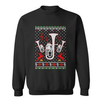 Santa Euphonium Ugly Christmas Xmas Gift Sweatshirt - Monsterry CA