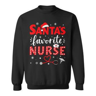 Santa Favorite Nurse For Christmas In Hospital Men Women Sweatshirt Graphic Print Unisex - Thegiftio UK