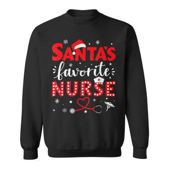 Santa Favorite Nurse For Christmas In Hospital V3 Men Women Sweatshirt Graphic Print Unisex - Thegiftio UK