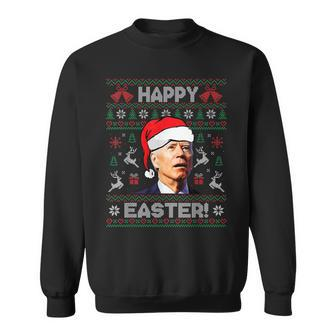 Santa Joe Biden Happy Easter Ugly Christmas V11 Men Women Sweatshirt Graphic Print Unisex - Seseable