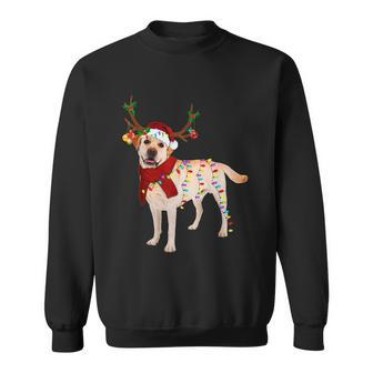 Santa Labrador Retriever Reindeer Light Christmas Tshirt Sweatshirt - Monsterry