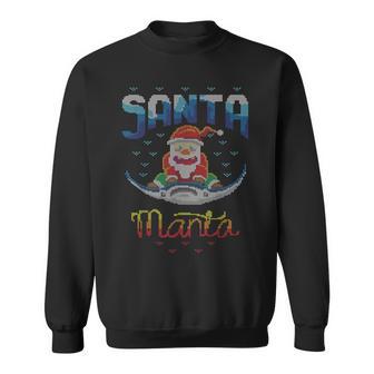 Santa Manta Claus Angeln Fischangler Hässlicher Weihnachts Sweatshirt - Seseable