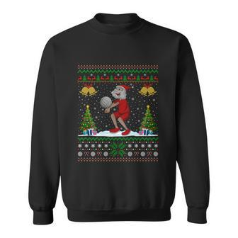 Santa Playing Volleyball Xmas Gift Ugly Volleyball Christmas Gift Sweatshirt - Monsterry UK