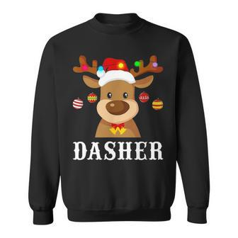 Santa Reindeer Dasher Xmas Group Costume Sweatshirt - Seseable