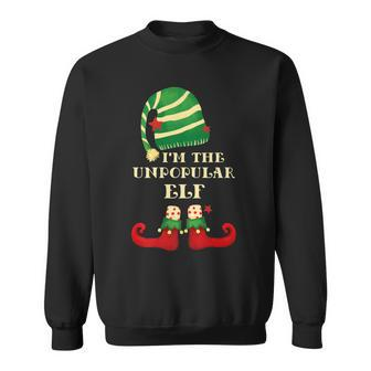 Santa The Unpopular Elf Christmas Matching Family Coworker Men Women Sweatshirt Graphic Print Unisex - Thegiftio UK