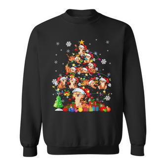 Santa Tiger Christmas Tree Xmas Lights Santa Tiger Lover Men Women Sweatshirt Graphic Print Unisex - Thegiftio UK