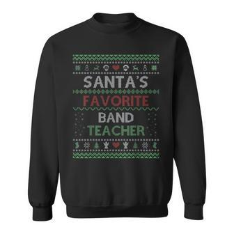 Santas Favorite Band Teacher Ugly Sweater Christmas Men Women Sweatshirt Graphic Print Unisex - Thegiftio UK
