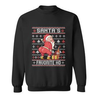 Santas Favorite Ho Twerking Santa Offensive Ugly Sweater Sweatshirt - Monsterry UK