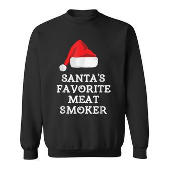 Santas Favorite Meat Smoker Christmas Smoking Bbq Men Women Sweatshirt Graphic Print Unisex - Seseable