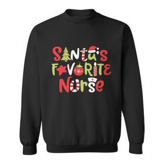 Santas Favorite Nurse Christmas Women Men Santa Hat Xmas Sweatshirt - Monsterry UK
