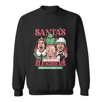 Santas Sleighers Christmas Squad Funny Christmas Sweatshirt - Monsterry