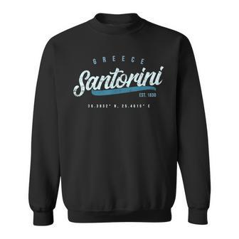 Santorini Greece Sweatshirt - Seseable