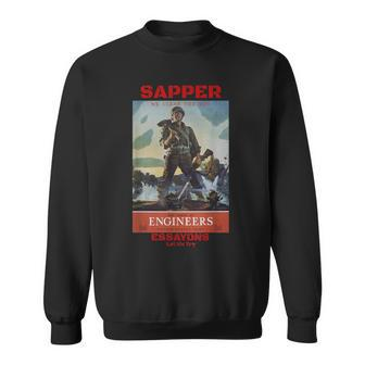 Sapper Army Combat Engineer Corps Veterans And Military Sweatshirt - Seseable