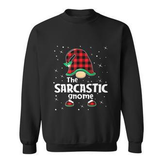 Sarcastic Gnome Buffalo Plaid Matching Family Christmas Sweatshirt - Monsterry UK