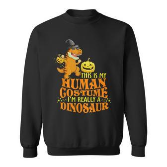 Saurus Dinosaur Halloween T-Rex Costume Funny Men Women Sweatshirt Graphic Print Unisex - Thegiftio UK