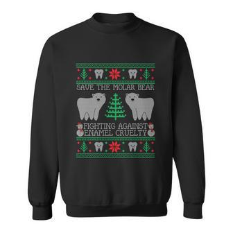 Save The Molar Bear Dental Dentist Ugly Christmas Sweaters Cute Gift Sweatshirt - Monsterry