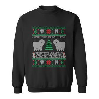 Save The Molar Bear Dental Dentist Ugly Christmas Sweaters Gift Sweatshirt - Monsterry