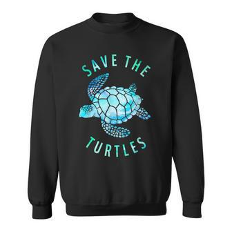 Save The Turtles Sea Turtle Tie Dye Ocean Wildlife Earth Day  Sweatshirt