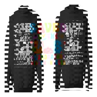 Saved By The Lab Groovy Lab Week Medical Laboratory Tech Sweatshirt | Mazezy