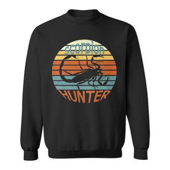 Scorpion Hunter Vintage Retro Insect On Sunset Sweatshirt - Seseable