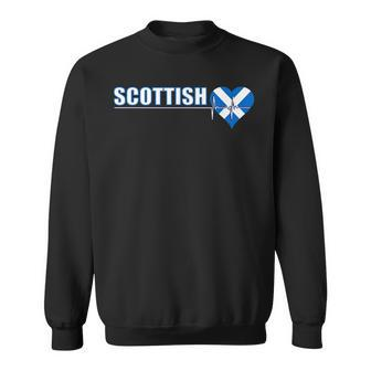 Scottish Culture Family Roots Heartbeat Scotland Citizen Men Women Sweatshirt Graphic Print Unisex - Seseable