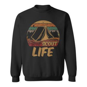 Scout Life Scouting Lovers Gifts Hiking Happy Camper Sweatshirt | Mazezy