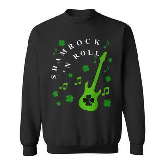 Shamrock N Roll St Patricks Day Irish Music Sweatshirt - Thegiftio UK