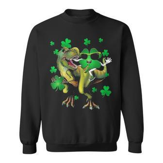 Shamrock Riding T Rex St Patricks Day Sweatshirt | Seseable UK